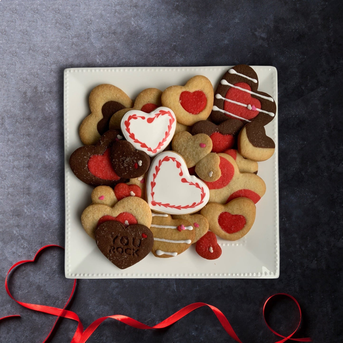 Biscuits au beurre et chocolat Saint - Valentin (6 - 10) - Cookie Jar Montreal